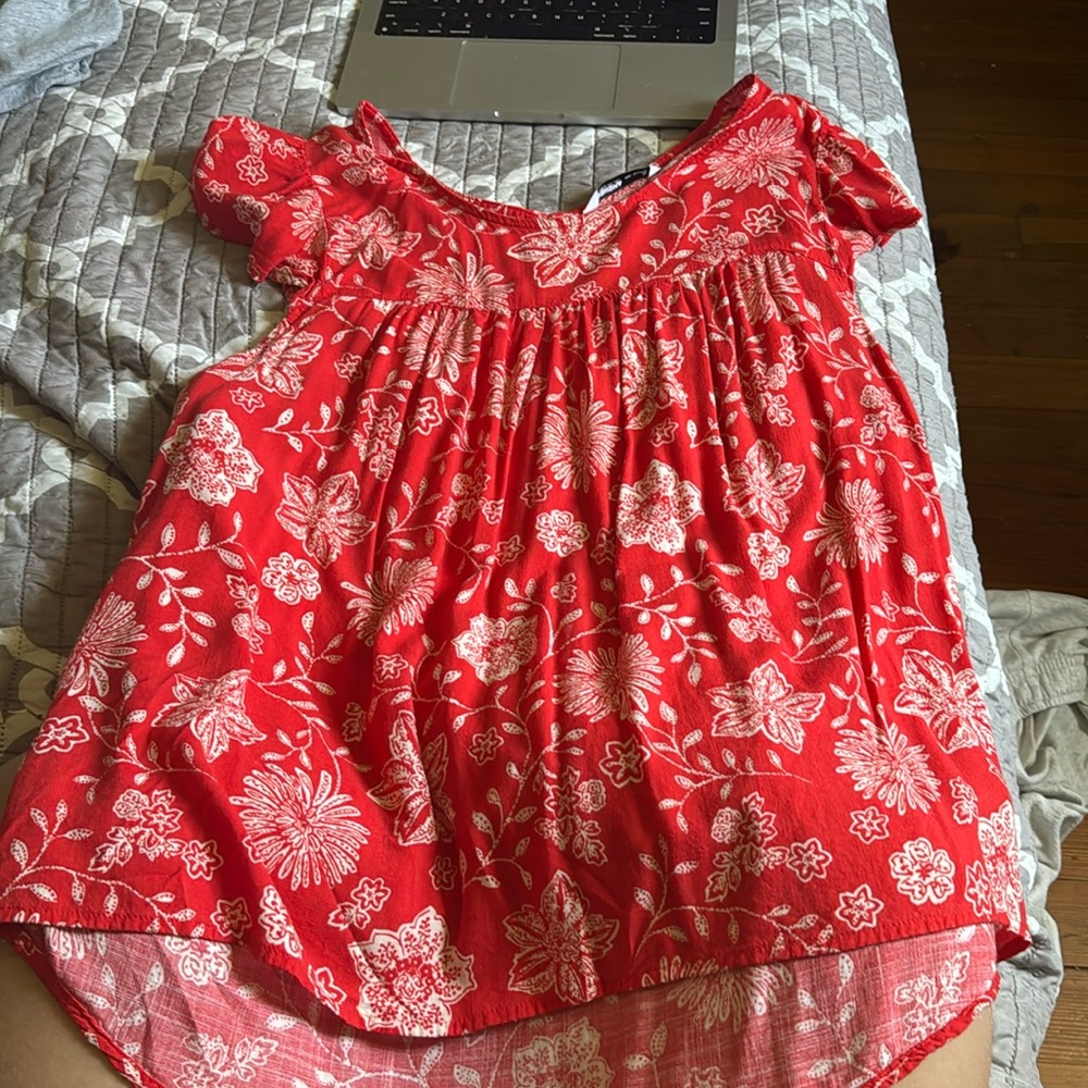 Sonoma red and white sleeveless top